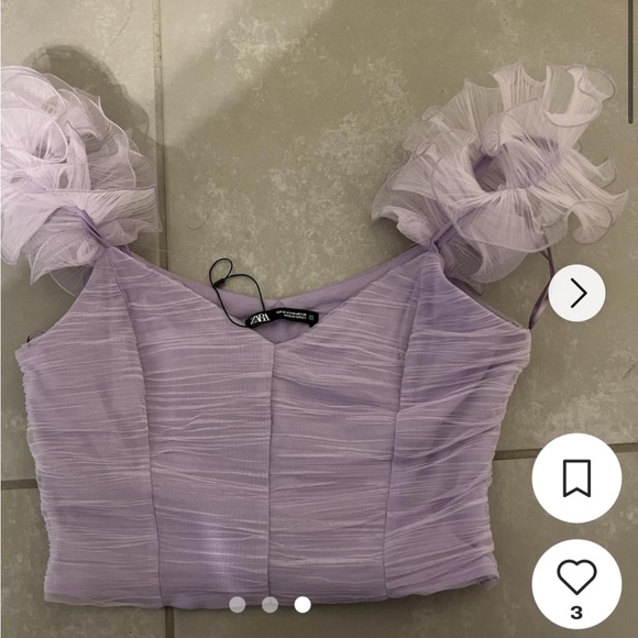 purple zara corset top - Picture 5 of 7